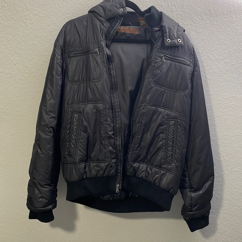 Perry Ellis Nylon Jacket with detachable hoodie
